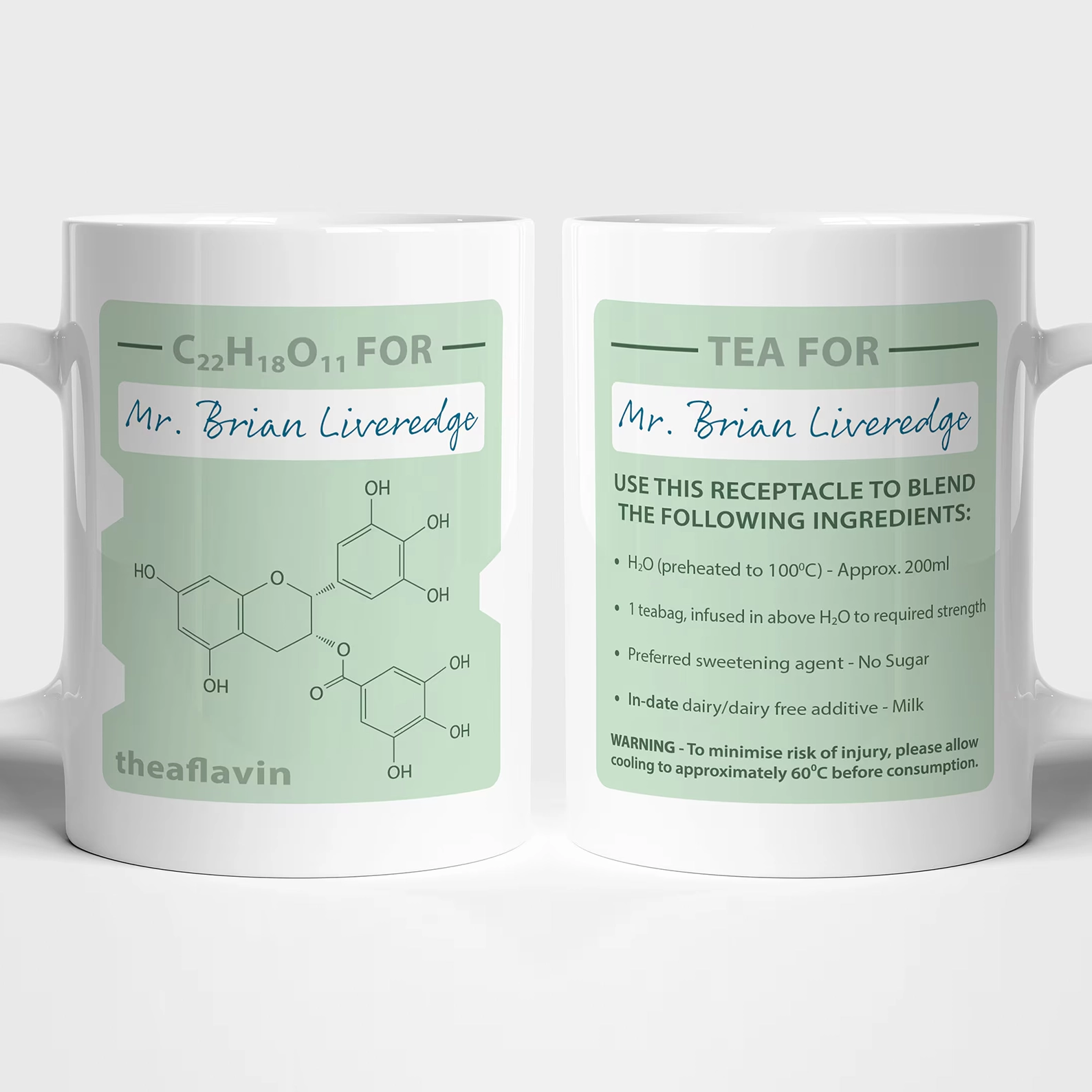 Personalised Tea 'Chemistry' Mug